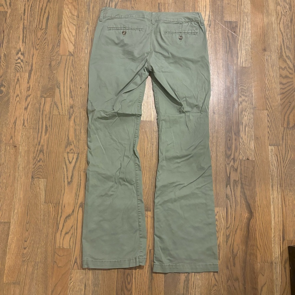 American Eagle Green Kick Boot Stretch Pants Size 10 Tall - Picture 8 of 10